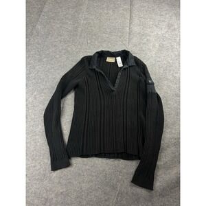 Y2K VTG Liz Claiborne Lizwear Ribbed Longsleeve Sweater Polo Collared Women's L